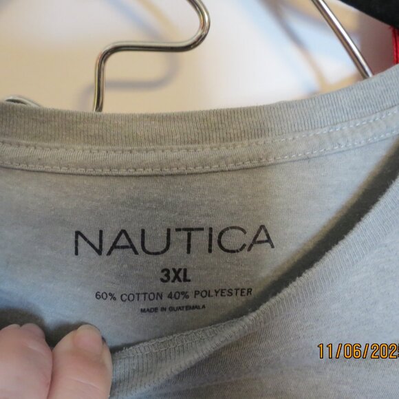 Men's Nautica 3XL Light Gray Short Sleeve T-Shirt - Picture 2 of 4